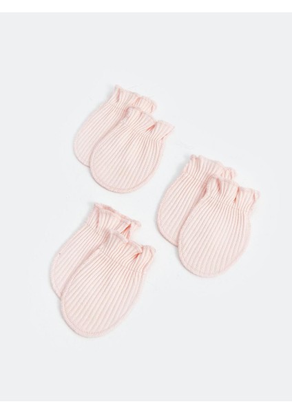 Baby Pembe Basic Kız Bebek Eldiven 3'lü