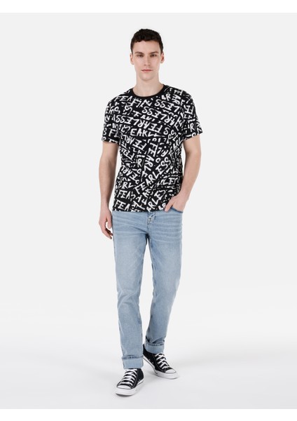 Regular Fit Yuvarlak Yaka Erkek Siyah Kısa Kol Tişört Cl1067822 modelleri