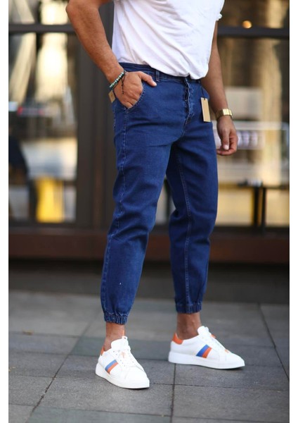 Erkek Paçası Lastikli Boyfriend Jean Kot Pantolon indirimleri