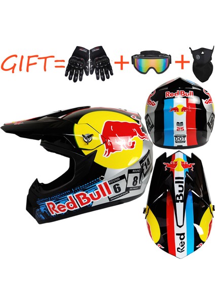 Üç Parça Set Off-Road Açık Kask (Yurt Dışından)