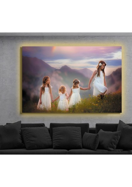 LED Işıklı Kanvas Tablo, 3D Dekoratif Baskılı Tablo Yapay Zeka Destekli Modern Tasarımlar 317