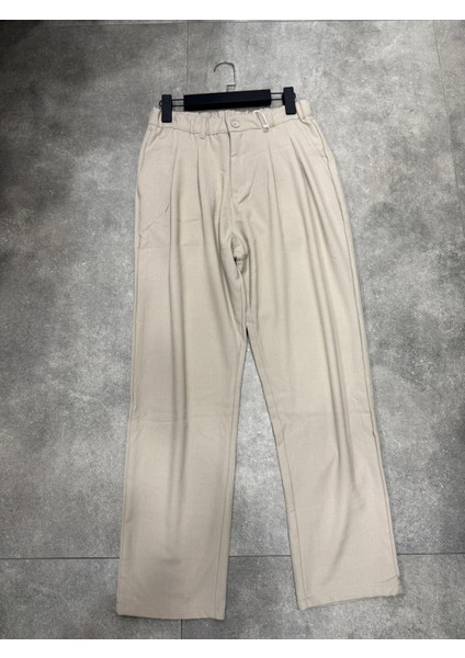 Erkek Pileli Beli Ince Kumaş Baggy Pantolon