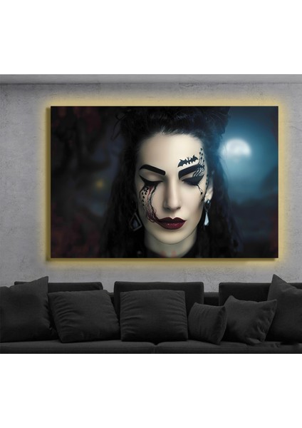 LED Işıklı Kanvas Tablo, 3D Dekoratif Baskılı Tablo Yapay Zeka Destekli Modern Tasarımlar 106