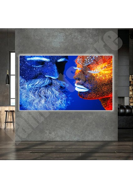 LED Işıklı Kanvas Tablo, 3D Dekoratif Baskılı Tablo Yapay Zeka Destekli Modern Tasarımlar 03 indirimleri