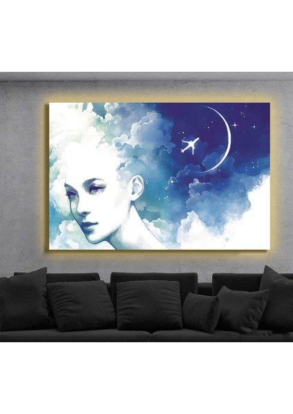 LED Işıklı Kanvas Tablo, 3D Dekoratif Baskılı Tablo Yapay Zeka Destekli Modern Tasarımlar 28