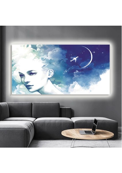 LED Işıklı Kanvas Tablo, 3D Dekoratif Baskılı Tablo Yapay Zeka Destekli Modern Tasarımlar 28 modelleri