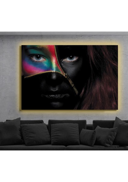 LED Işıklı Kanvas Tablo, 3D Dekoratif Baskılı Tablo Yapay Zeka Destekli Modern Tasarımlar 468