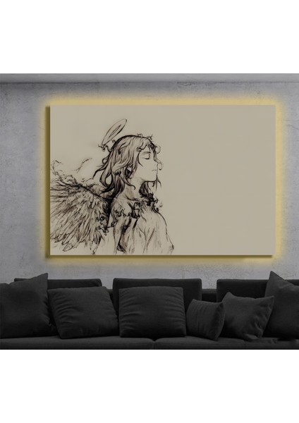 LED Işıklı Kanvas Tablo, 3D Dekoratif Baskılı Tablo Yapay Zeka Destekli Modern Tasarımlar 322