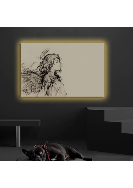 LED Işıklı Kanvas Tablo, 3D Dekoratif Baskılı Tablo Yapay Zeka Destekli Modern Tasarımlar 322