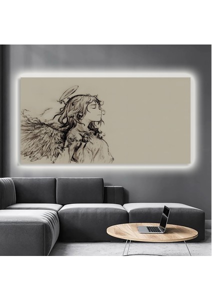 LED Işıklı Kanvas Tablo, 3D Dekoratif Baskılı Tablo Yapay Zeka Destekli Modern Tasarımlar 322