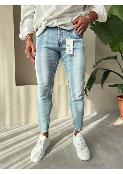 Erkek Slimfit Full Likralı Jean Kot Pantolon