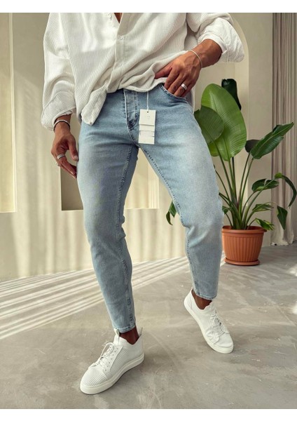 Erkek Slimfit Full Likralı Jean Kot Pantolon