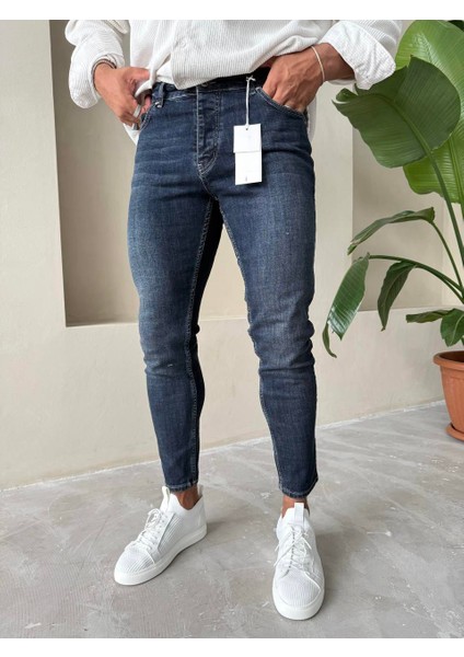 Erkek Slimfit Full Likralı Jean Kot Pantolon