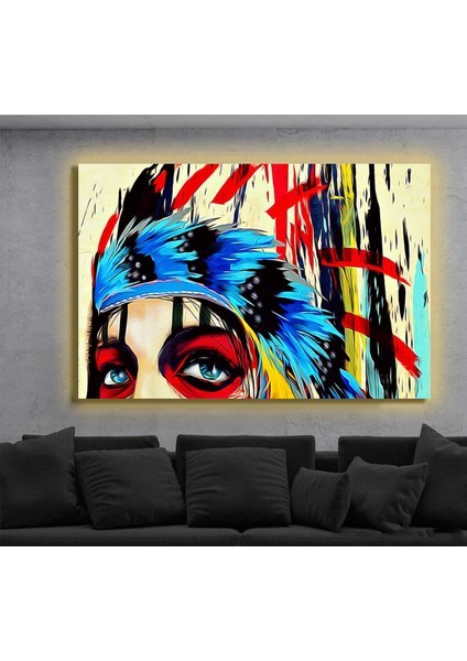 LED Işıklı Kanvas Tablo, 3D Dekoratif Baskılı Tablo Yapay Zeka Destekli Modern Tasarımlar 444