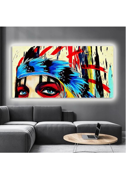 LED Işıklı Kanvas Tablo, 3D Dekoratif Baskılı Tablo Yapay Zeka Destekli Modern Tasarımlar 444 modelleri