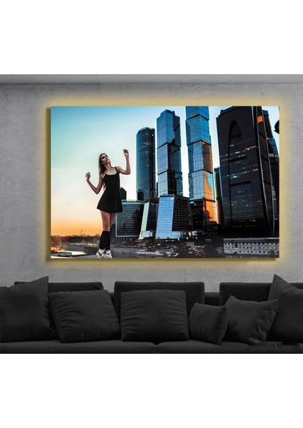 LED Işıklı Kanvas Tablo, 3D Dekoratif Baskılı Tablo Yapay Zeka Destekli Modern Tasarımlar 486