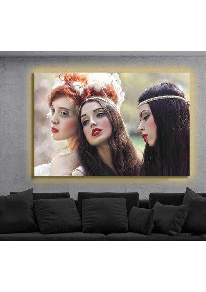 LED Işıklı Kanvas Tablo, 3D Dekoratif Baskılı Tablo Yapay Zeka Destekli Modern Tasarımlar 262