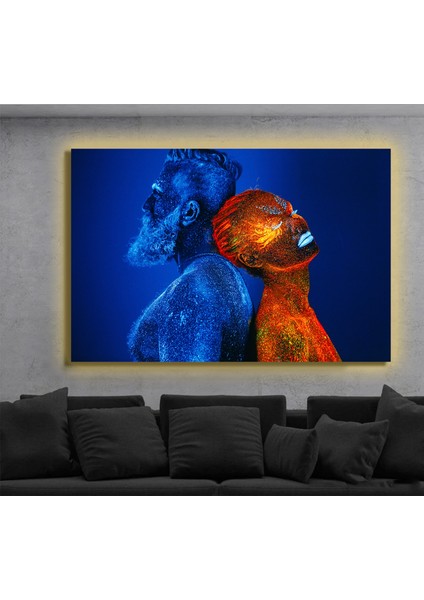 LED Işıklı Kanvas Tablo, 3D Dekoratif Baskılı Tablo Yapay Zeka Destekli Modern Tasarımlar 05