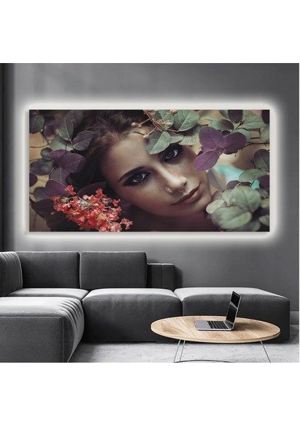 LED Işıklı Kanvas Tablo, 3D Dekoratif Baskılı Tablo Yapay Zeka Destekli Modern Tasarımlar 304