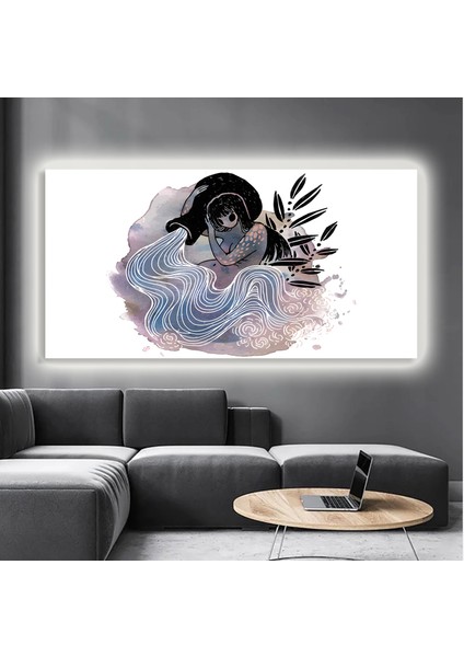 LED Işıklı Kanvas Tablo, 3D Dekoratif Baskılı Tablo Yapay Zeka Destekli Modern Tasarımlar 10 modelleri