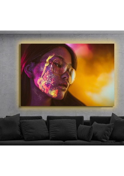LED Işıklı Kanvas Tablo, 3D Dekoratif Baskılı Tablo Yapay Zeka Destekli Modern Tasarımlar 13