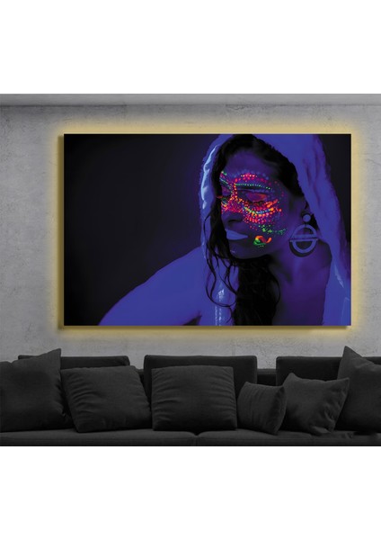 LED Işıklı Kanvas Tablo, 3D Dekoratif Baskılı Tablo Yapay Zeka Destekli Modern Tasarımlar 415