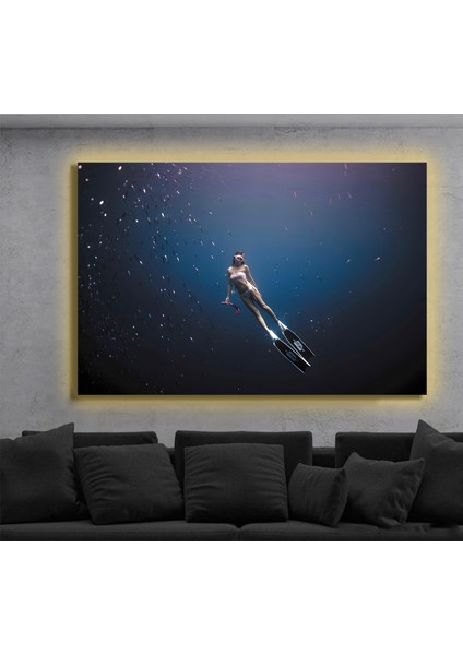 LED Işıklı Kanvas Tablo, 3D Dekoratif Baskılı Tablo Yapay Zeka Destekli Modern Tasarımlar 04