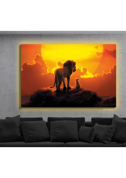 LED Işıklı Kanvas Tablo, 3D Dekoratif Baskılı Tablo Yapay Zeka Destekli Modern Tasarımlar 410