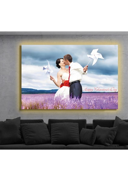 LED Işıklı Kanvas Tablo, 3D Dekoratif Baskılı Tablo Yapay Zeka Destekli Modern Tasarımlar 408