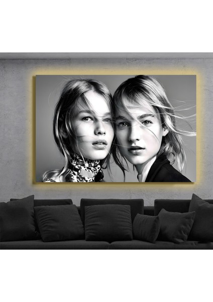 LED Işıklı Kanvas Tablo, 3D Dekoratif Baskılı Tablo Yapay Zeka Destekli Modern Tasarımlar 231