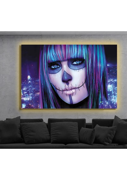 LED Işıklı Kanvas Tablo, 3D Dekoratif Baskılı Tablo Yapay Zeka Destekli Modern Tasarımlar 473