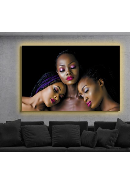 LED Işıklı Kanvas Tablo, 3D Dekoratif Baskılı Tablo Yapay Zeka Destekli Modern Tasarımlar 413