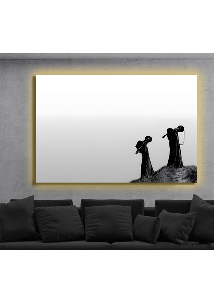 LED Işıklı Kanvas Tablo, 3D Dekoratif Baskılı Tablo Yapay Zeka Destekli Modern Tasarımlar 388