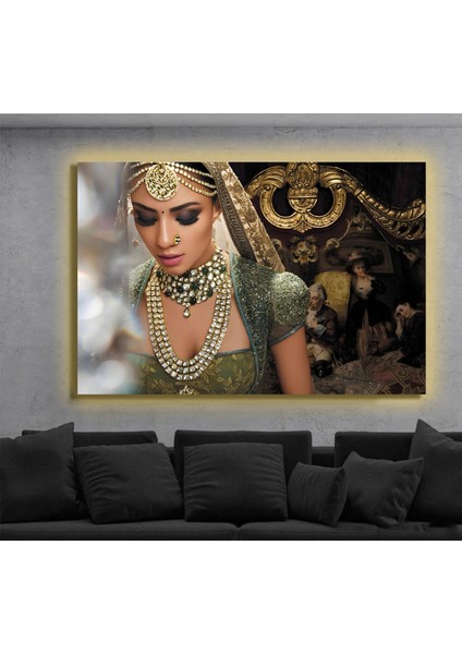 LED Işıklı Kanvas Tablo, 3D Dekoratif Baskılı Tablo Yapay Zeka Destekli Modern Tasarımlar 90