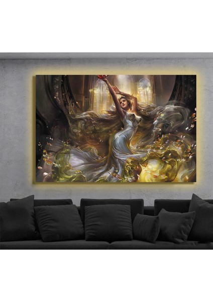 LED Işıklı Kanvas Tablo, 3D Dekoratif Baskılı Tablo Yapay Zeka Destekli Modern Tasarımlar 178