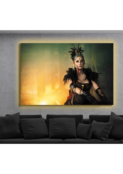 LED Işıklı Kanvas Tablo, 3D Dekoratif Baskılı Tablo Yapay Zeka Destekli Modern Tasarımlar 192