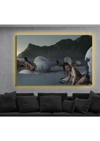 LED Işıklı Kanvas Tablo, 3D Dekoratif Baskılı Tablo Yapay Zeka Destekli Modern Tasarımlar 318
