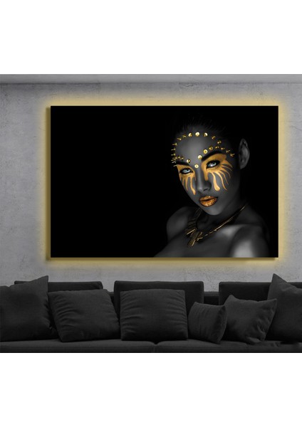 LED Işıklı Kanvas Tablo, 3D Dekoratif Baskılı Tablo Yapay Zeka Destekli Modern Tasarımlar 427