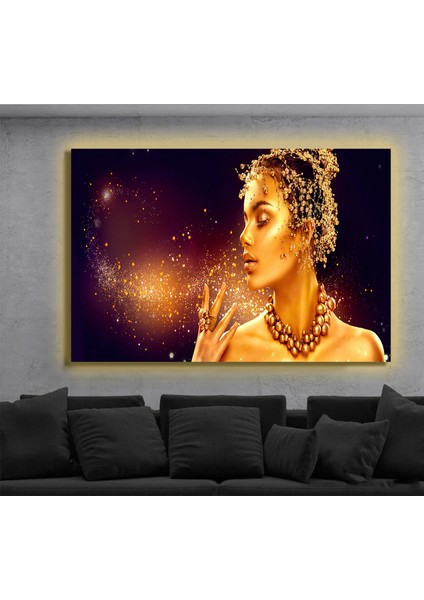 LED Işıklı Kanvas Tablo, 3D Dekoratif Baskılı Tablo Yapay Zeka Destekli Modern Tasarımlar 438