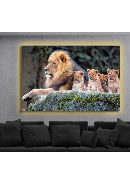 LED Işıklı Kanvas Tablo, 3D Dekoratif Baskılı Tablo Yapay Zeka Destekli Modern Tasarımlar 361