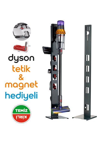 Dikey Süpürge Standı | Şarjlı Süpürge Standı | Tüm Dyson Modelleri ile Uyumlu | Tetik ve Magnet Hediyelli