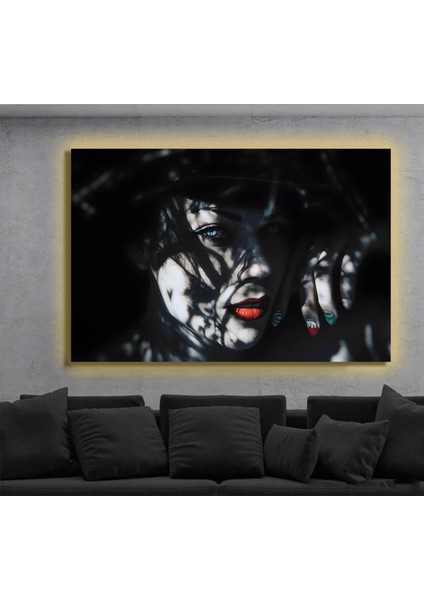 LED Işıklı Kanvas Tablo, 3D Dekoratif Baskılı Tablo Yapay Zeka Destekli Modern Tasarımlar 447