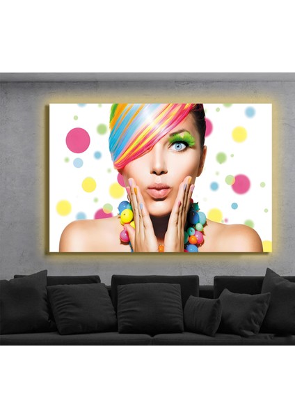 LED Işıklı Kanvas Tablo, 3D Dekoratif Baskılı Tablo Yapay Zeka Destekli Modern Tasarımlar 220