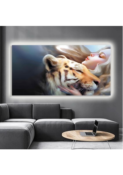 LED Işıklı Kanvas Tablo, 3D Dekoratif Baskılı Tablo Yapay Zeka Destekli Modern Tasarımlar 414 modelleri