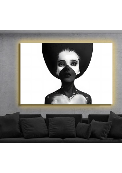 LED Işıklı Kanvas Tablo, 3D Dekoratif Baskılı Tablo Yapay Zeka Destekli Modern Tasarımlar 459