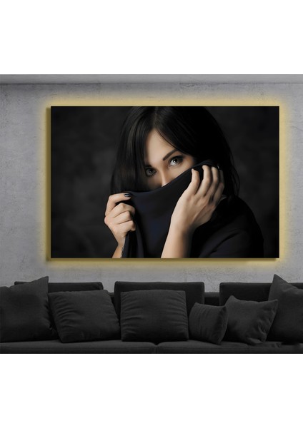 LED Işıklı Kanvas Tablo, 3D Dekoratif Baskılı Tablo Yapay Zeka Destekli Modern Tasarımlar 155