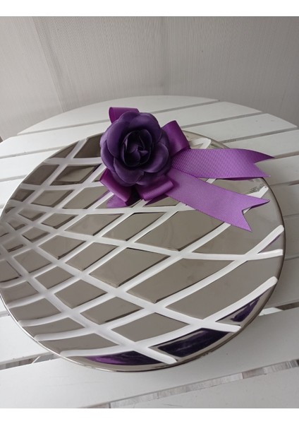 Dekoratif Gümüş Renk Sunum Tabağı , Objesi