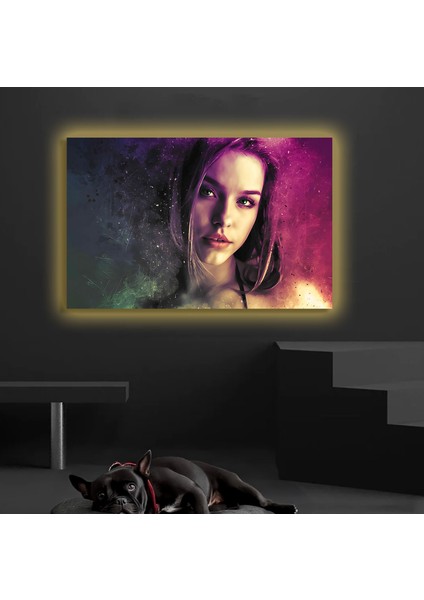 LED Işıklı Kanvas Tablo, 3D Dekoratif Baskılı Tablo Yapay Zeka Destekli Modern Tasarımlar 70