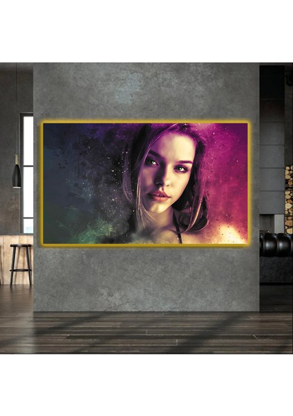 LED Işıklı Kanvas Tablo, 3D Dekoratif Baskılı Tablo Yapay Zeka Destekli Modern Tasarımlar 70