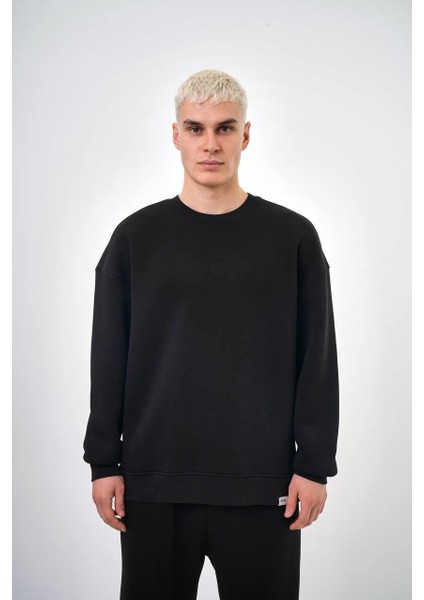 Erkek Basic Bisiklet Yaka Oversize Sweatshirt fiyatları